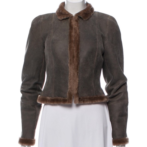 Akris Punto Shearling Cropped Jacket - Picture 1 of 3